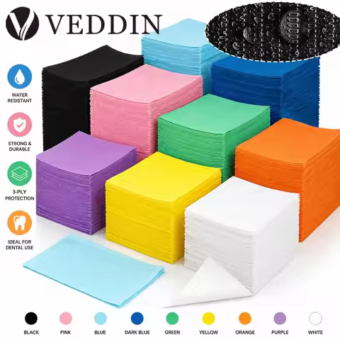 Disposable Tattoo Bibs 3-Ply Waterproof Dental Bibs Sheet Tattoo Table Covers Clean Pad for Nail Sal