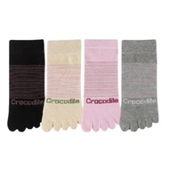 Korean Crocodile Women's Breathable Embroidered Toe Sneakers Socks CD315 4 Pack Set