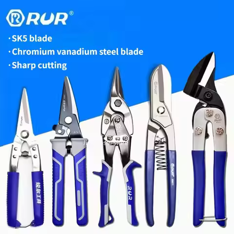 Iron Sheet Scissors Tin Sheet Metal Snip Aviation Scissor Multifunctional Metal Cutting Straight Ben