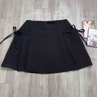 Chân váy chữ A bigsize nữ hai bên cột nơ thời trang có lót dáng dập ly lệch-CV404
