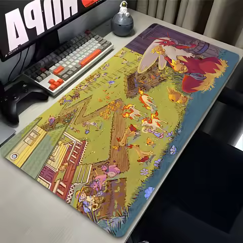 Mouse Pad Anime Gamer Computer P-Pokemon Blaziken Mousepad Gaming Accessories Keyboard Tablet Mausep