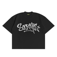 Oversized Boxy T-Shirt "Graffiti TAG" Socratez Apparel Black Shirt