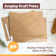 A4 Vintage Kraft Envelope | Kraft Material 150GR | Size 31x22CM A4 | Envelope