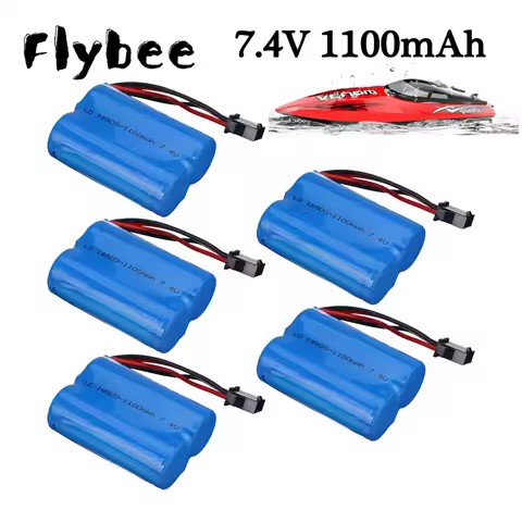 SM-4P Plug 7.4V 1100mAh 18500 Li-ion Battery For HJ808 HJ813 HJ815 UDI 001 UDI001 HQ960 Remote Contr