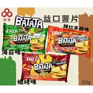 Taiwan Shipment IKO BATATA Yikou Potato Chips/Barbecue/Seaweed/Spicy Stir-Fried Rice Cake Snacks/Bis