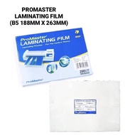 (1PKT) PROMASTER B5 Laminating Film 100'S | 188MM X 263MM | 100MIC | 塑封膜 X 1PKT