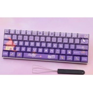 Cute cat Keycap Magical Cat Gradient, Camping cat for keyboard