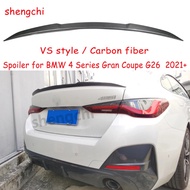 G26 VS Style Real Carbon Fiber Rear Spoilers For BMW 4 Series Gran Coupe G26 420i 430i M440i Rear Tr