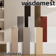 WISDOMEST Skirting Line, Self Adhesive Windowsill Floor Tile Sticker, Wood Grain Waterproof Living Room Waist Line