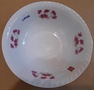 早期大同花卉瓷碗 湯碗 碗公-大同冷氣-直徑 25.5 公分