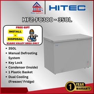 (Free Install) Hitec Chest Freezer | HFZ-FC380 | 350L | Dual Cooling | Key Lock | Manual Defrosting
