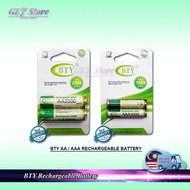RECHARGEABLE BATTERY BTY AA / AAA 2500mAH / 1000mAH 1.2V Ni-MH RECHARGEABLE BATTERY
