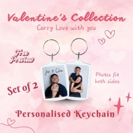 【Valentine’s Collection 】Customised Matching Couple Keychains(Set of 2)| Romantic Gift for Him & Her