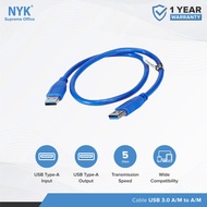 NYK USB Cable / NYK Cable USB to USB v3.0 AM to AM 60 cm, 1.5M, and 3M