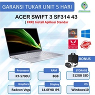 Laptop Acer Swift 3 SF314 Ryzen 7 5700U 8GB 512SSD Amd Radeon Win10