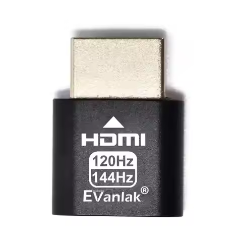 HDMI Dummy Plug 2K@120Hz/1080P@144Hz EDID Emulator - Virtual Display Adapter for Headless PC, Plug &