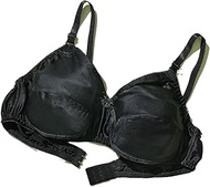 Women's 100% Mulberry Silk Everyday Bra Printed No Underwire Triangle Bras Plus Size Sexy Double-Sid