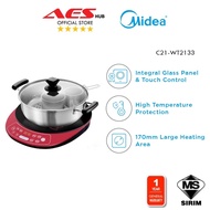 Midea Portable Induction Cooker Dapur Elektrik Portable Percuma Periuk Stainless Steel 电磁炉 C21-WT2133