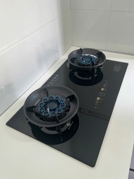 Bếp ga âm lật cảm ứng mặt kính 10 đầu đốt khóa gas tự động hẹn giờ tắt bếp cao cấp