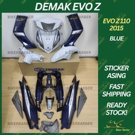 RAPIDO Coverset Demak Evo-Z 110 2015 Red Blue Body Cover Set (Sticker Asing) Airbrush Clear 2K Evo Z