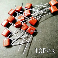 [10Pcs] Kapasitor Milar 104J 275Volt 100k Mylar Capacitor 104j 275v COD