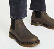 DrMartens ผ้าขนแกะ Lined Chelsea Boots 2976Leonore Martin Boots ฤดูหนาว อุ่น เสื้อท่อนบน Layer Cowhi