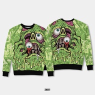 Crewneck Sweatshirt Couple Family Adult Kids Unisex 3R Zombies