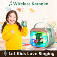 【FCC】Mini Karaoke Speaker With 2 Microphone Portable Home KTV Audio Player