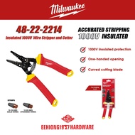MILWAUKEE 48-22-2214 10-20AWG Insulated 1000V Wire Stripper Wire Cutter Pliers 48222214