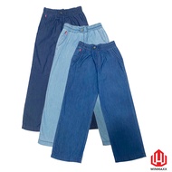 Quần Dài Denim Nữ Ống rộng Lưng Thun A48 Thương hiệu Sevenstars