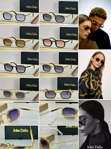 For JOHN DALIA JD JEAN Alloy Frame Sunglasses Unisex Luxury Premium UV400 Business Polarized Classic