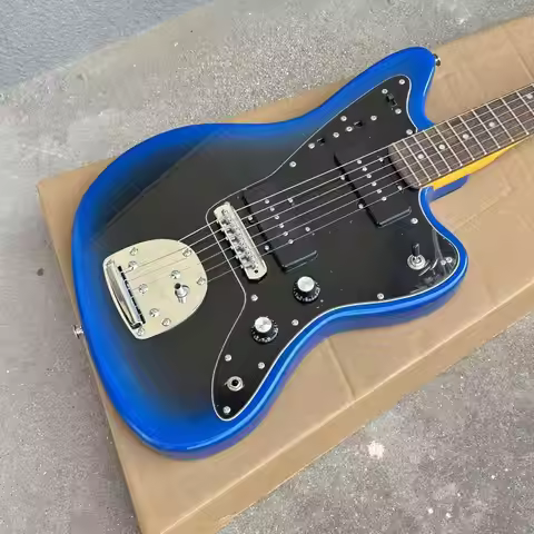 1959 Jazzmaster Journeyman Metallic blue Electric Guitar Wide Lollar Pickups,black Pickguard,free sh