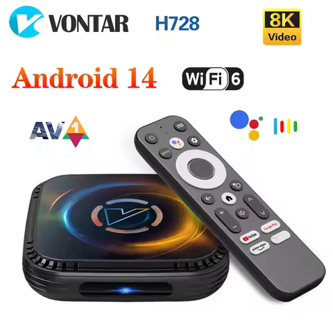 VONTAR TV Box Android 14 Allwinner H728 Octa Core Cortex A55 Support 8K Video 4K 1000M Wifi6 Cooling