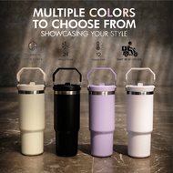 30oz/890ml 304 Stainless Steel Vacuum Walking Mug Straw Sports Insulated Bottle