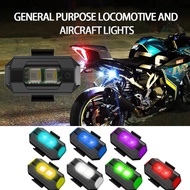 New 3/4/7color Led Rechargeable Flashing Lights Drone Aircraft Lights Night Motorcycle Warning Lights Waterproof Outdoor Bike Lights Magnetic Vibration Induction stu