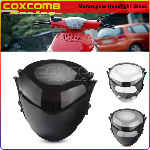 Clear Motorcycle Headlight Glass Len Cover Guard For Piaggio Zip 50 4T 49 4T 2000-2014 AC TT Base 49