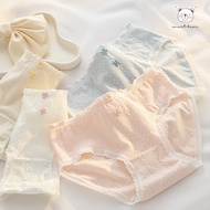 Mid Waist Baby Cotton Girl Underwear Teenager Panties Student Cotton Panties