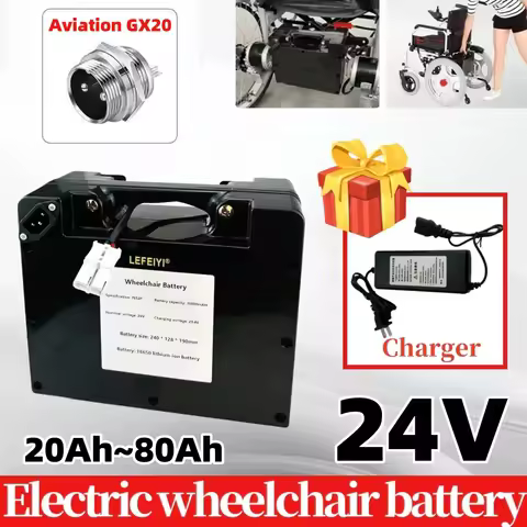24V 20ah 30ah 40ah 50ah 60ah 70Ah 80ah Lithium Battery For 24V Electric Wheelchair Stair Climber Avi