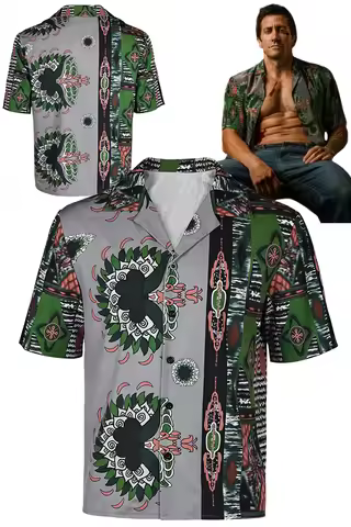 Dalton Cosplay Fantasy Tops Shirts Costume 2024 Movie Road House Roleplay Short Sleeved Shirt Printe