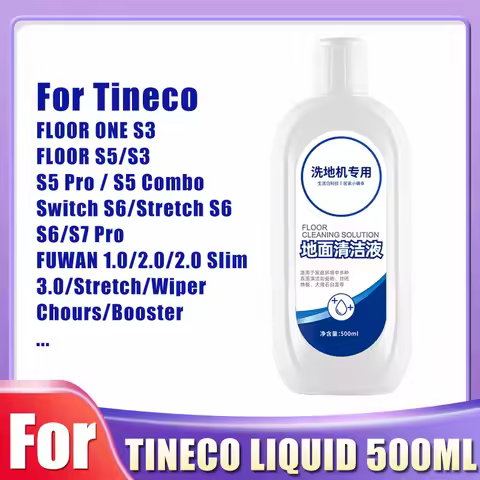 500ML Cleaning Liquid For Tineco Floor One S3/iFloor 3/S5/S5 Blue/S5 Pro 2/S5 Combo/S6/S7Pro Floor S