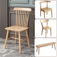 Nordic Chair Backrest Desk g & Chair Modern Computer Log Dining Chair Simple Restaurant Solid Wood C
