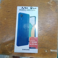 samsung a03 core 2/32 hp baru,segel asli,garansi resmi 1 tahun