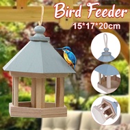 CHXONQ Home Wooden Patio Feeding Standing Hanging Squirrel Bird Cages Bird House Bird Feeder Garden