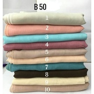 BORONG - Tudung bawal cotton kosong bidang 50 Airis Premium