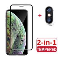 iPhone 15 Pro Max Plus 13 14 12 Mini 11 Pro Max 6 6s 7 8 Plus X XR XS Max Tempered Glass Screen Protector + Camera Lens Protector