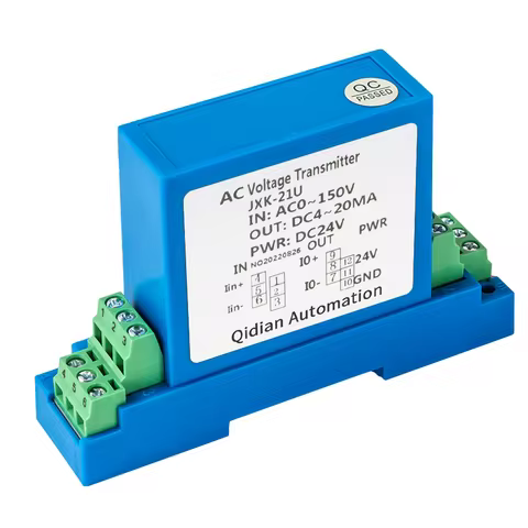 DC Voltage Transmitter DC0-500V 0-1000V to 4-20mA 0-10V RS485 Voltage Transducer Sensor 0-75mV 0-100