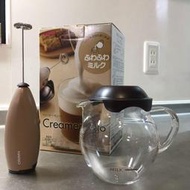 咖啡 HARIO 奶泡機 花式咖啡 起泡機 牛奶發泡機 打奶器 電動奶泡機 綿密奶泡 CQT-45BR LUCI日本代購