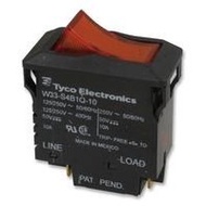 TE CONNECTIVITY/POTTER & BRUMFIELD W33-S4B1Q-10 Circuit Breaker, Thermal, 2P, 250V, 10A