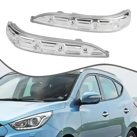 2pcs Left+Right Wing Rearview Mirror Lights 12V Amber Turn Signal Lamps 18 X 3.2 X 2.3cm Fits For Hy
