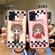 Phone case for oppo a74 / oppo a94 / oppo a95 cute cartoon doublebag, love case